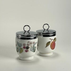 Set of Vintage Royal Worcester Egg Coddlers Lavinia Berry Evesham Vale England